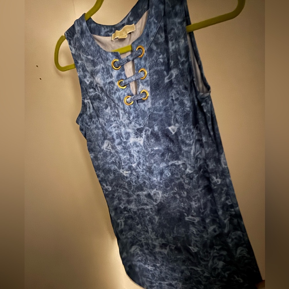 MICHAEL Michael Kors Blue Tie-Dye Dress
